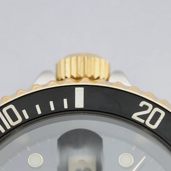 ROLEX SUBMARINER DATE 40MM 18K YELLOW GOLD STEEL 2-TONE BLACK WATCH - Picture 9 of 11